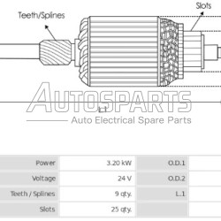 IA3040A - PROTECH, ΠΟΜΠΙΝΑ ΜΙΖΑΣ MITSUBISHI 24V