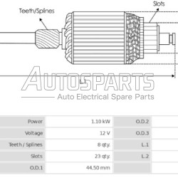 IA5050 - PROTECH, ΠΟΜΠΙΝΑ ΜΙΖΑΣ VALEO 12V D6RA