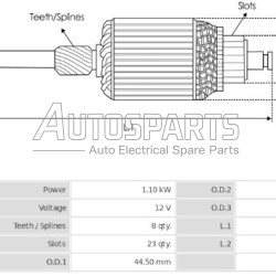 43838.1 - GEBE, ΠΟΜΠΙΝΑ ΜΙΖΑΣ VALEO 12V D6RA
