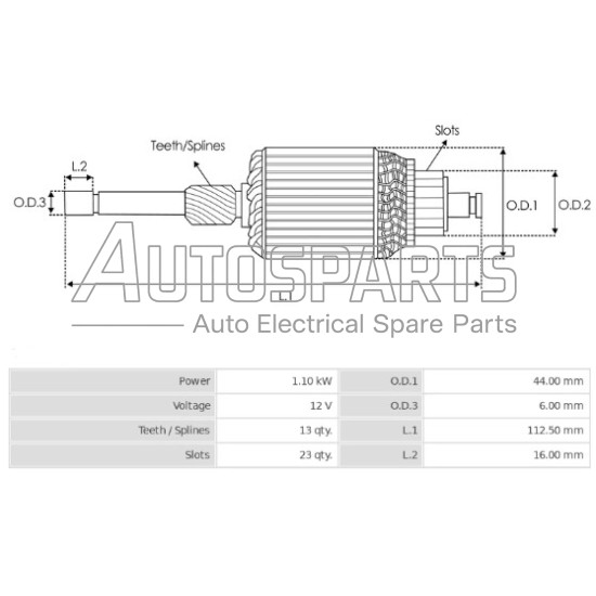 43839.1 - GEBE, ΠΟΜΠΙΝΑ ΜΙΖΑΣ VALEO 12V D6RA, TS12ER 