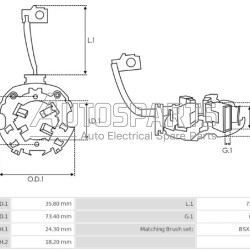 77255.1 - GEBE, ΨΥΚΤΡΟΘΗΚΗ ΜΙΖΑΣ BOSCH 12V (BSX157-158) 