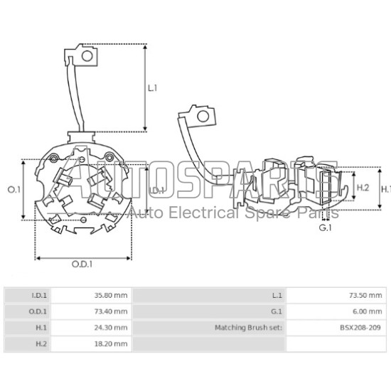 77255.1 - GEBE, ΨΥΚΤΡΟΘΗΚΗ ΜΙΖΑΣ BOSCH 12V (BSX157-158) 