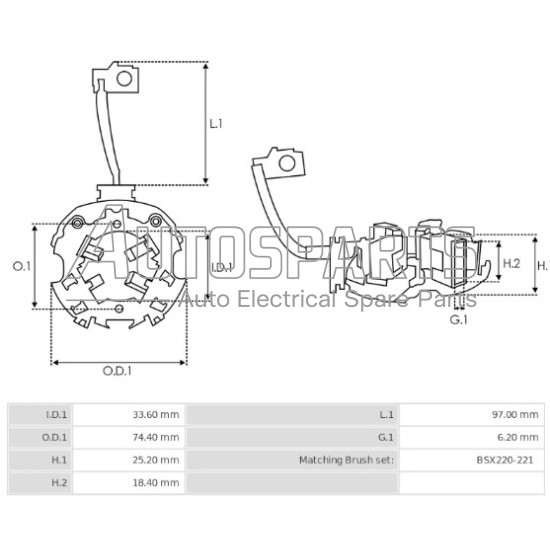 77832.1 - GEBE, ΨΥΚΤΡΟΘΗΚΗ ΜΙΖΑΣ BOSCH 12V (BSX157-158)