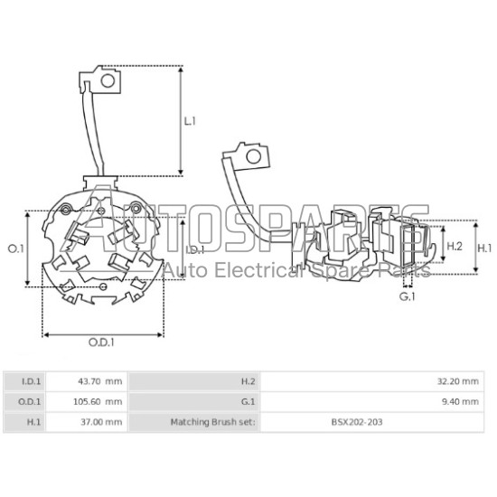 77245.1 - GEBE, ΨΥΚΤΡΟΘΗΚΗ ΜΙΖΑΣ BOSCH 24V (BSX202-203)