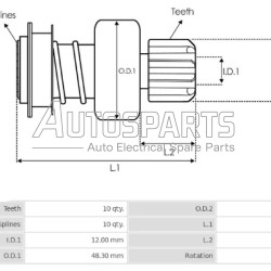 1006209538 - BOSCH, ΓΡΑΝΑΖΙ 10Δ BOSCH FIAT, MERCEDES, OPEL, PEUGEOT